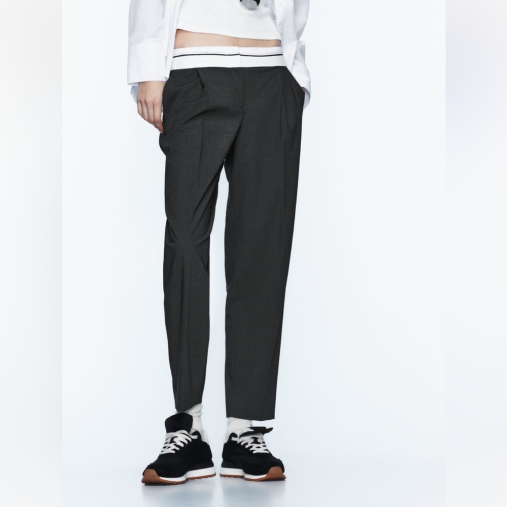 Zara Charcoal Gray Trousers